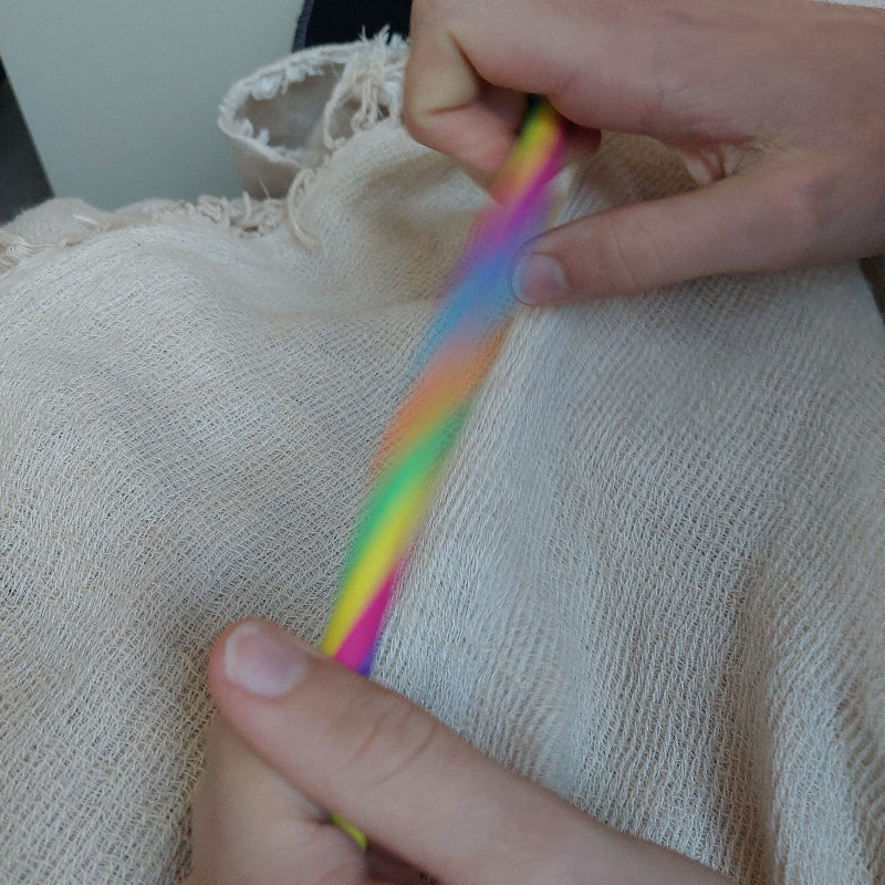 stretch fidget regenboog snoer uitrekken, motoriek speelgoed toys42hands