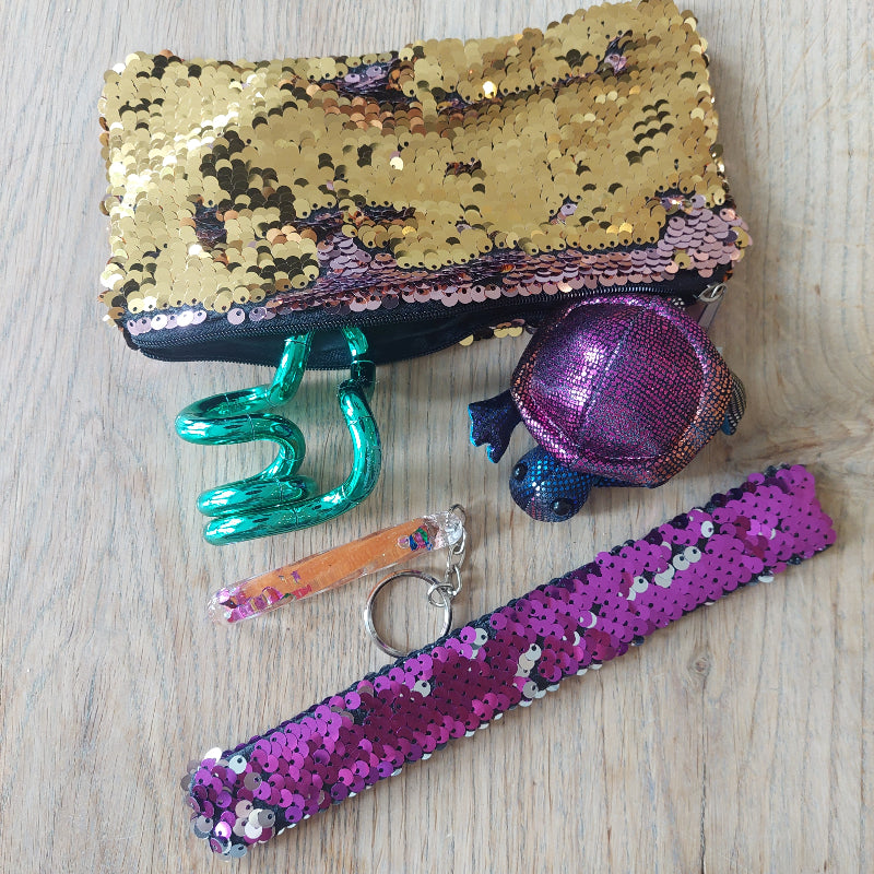 fidget etui glitter, friemelspeelgoed