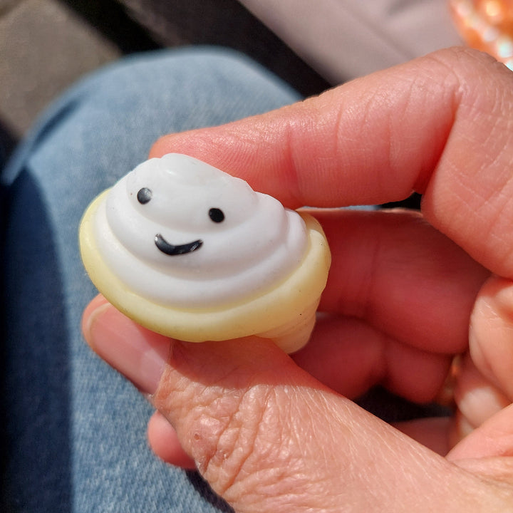 klein mooshi squeeze, fast foof, soft ijs met smile