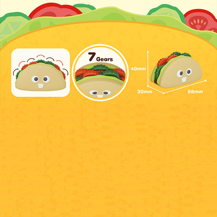 fidget taco go geluidsfidget, details en afmetingen van deze fidget