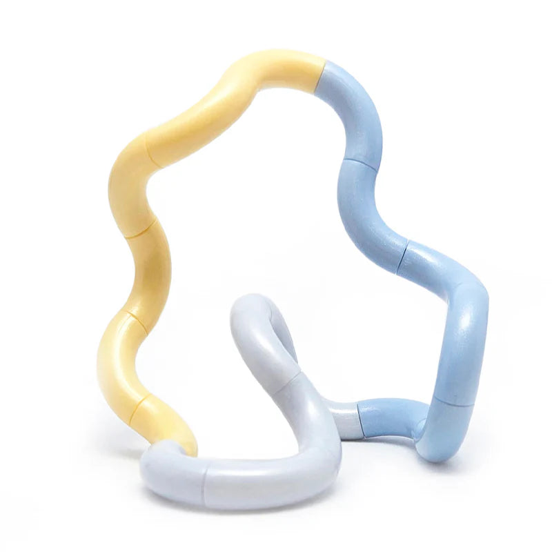 nieuwe Tangle clouds collectie: blauw geel, pastelkleuren, zachte kleuren tangle