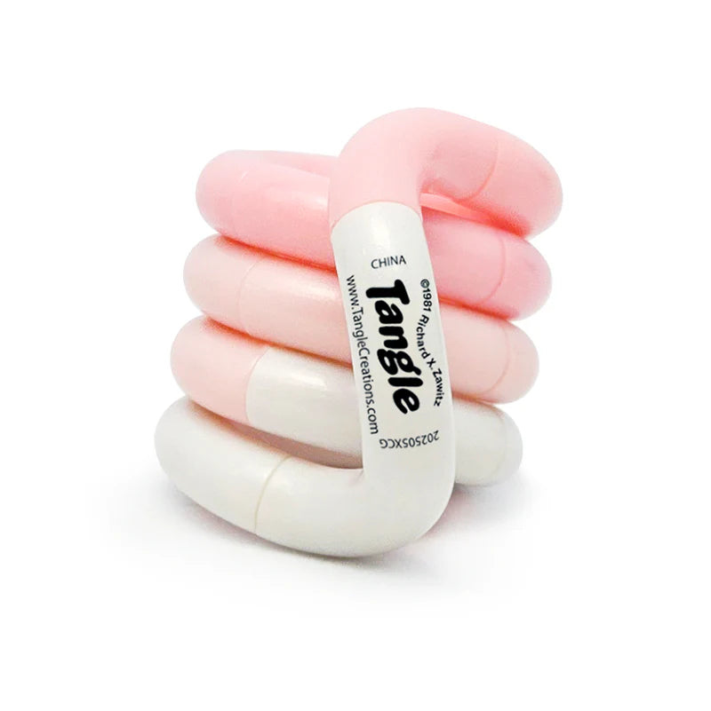 Tangle clouds roze beige, pastel roze tangle, nieuw