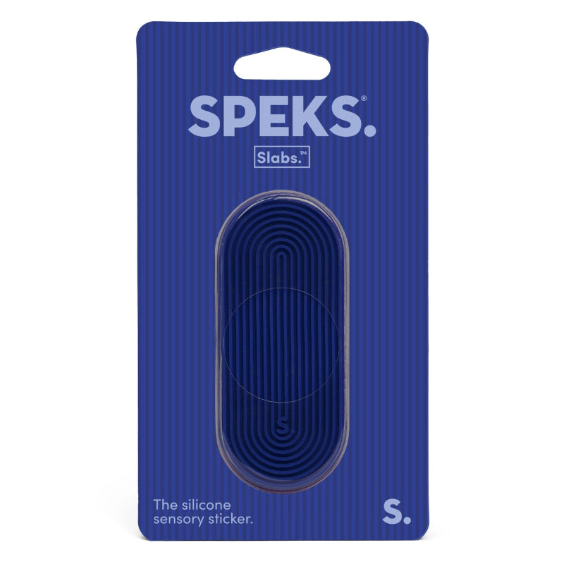 donker blauwe speks slabs silicone sticker. fidget voor prikkelverwerking, still, onopvallen voor volwassene en tieners