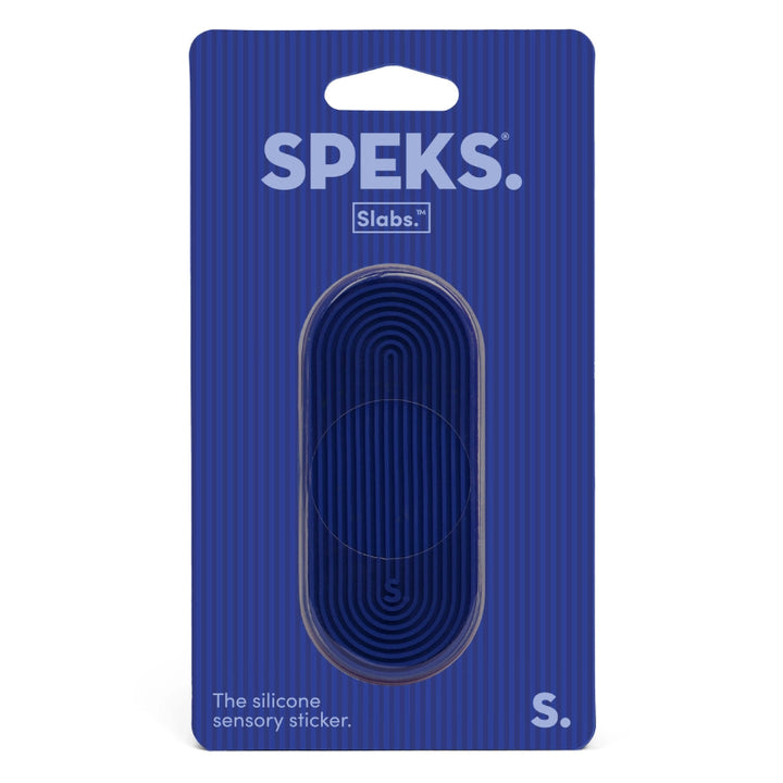 donker blauwe speks slabs silicone sticker. fidget voor prikkelverwerking, still, onopvallen voor volwassene en tieners