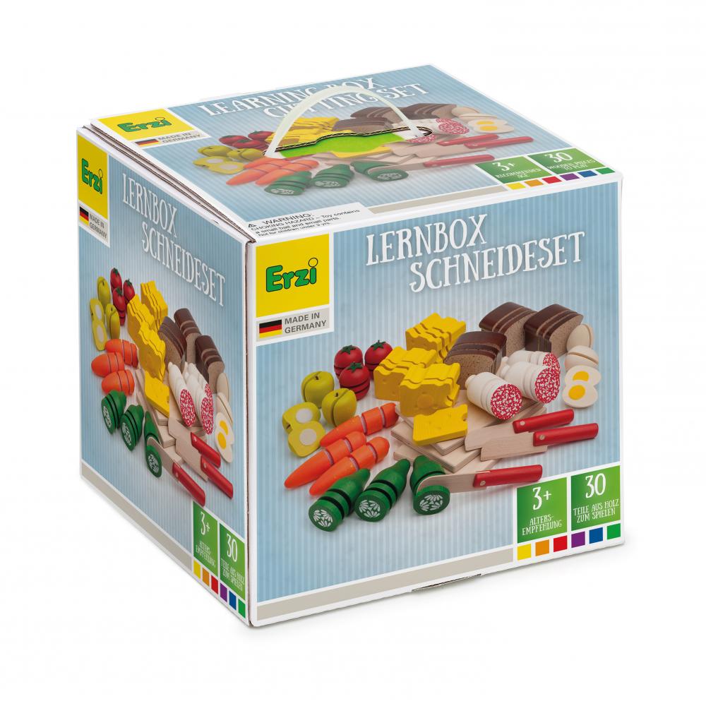 Set aus Schnittgrün, Obst und Brot