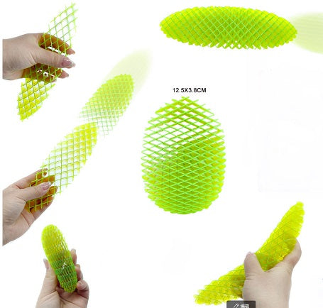 space worm, morph fidget overzicht van verschillende effecten met hand, motoriekspeelgoed