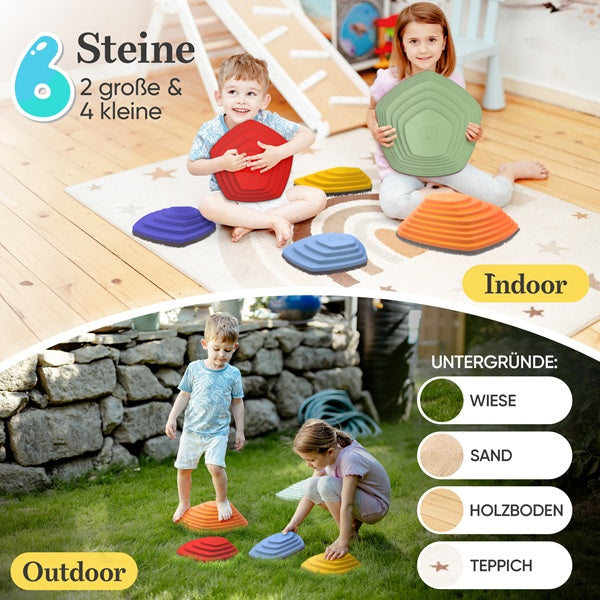 Stroompje balansstenen 6 stuks