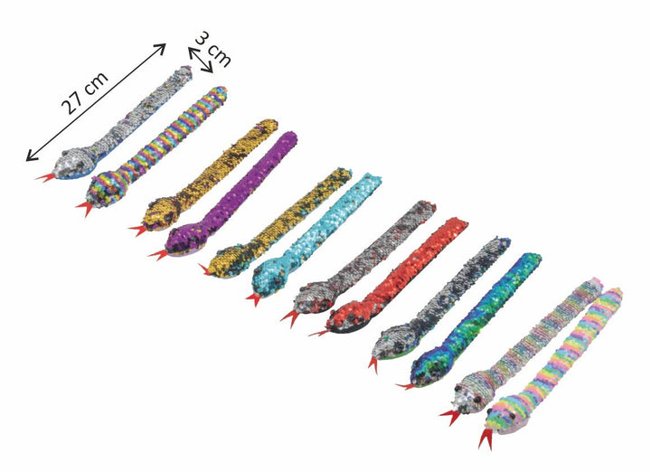 12 snaparmbanden met pailletten slang – fidget armbanden met afmetingen voor sensorische ondersteuning en motorische ontwikkeling