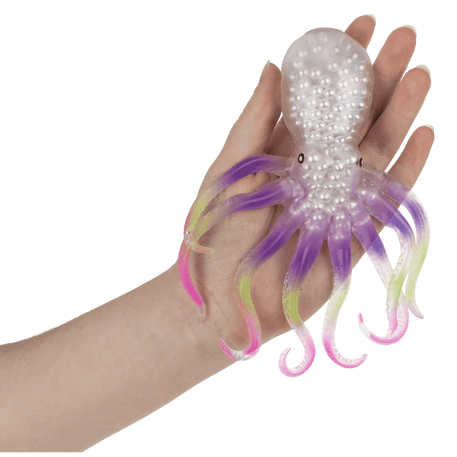 Octopus fidget met pareltjes in de hand – tactiele stimulatie