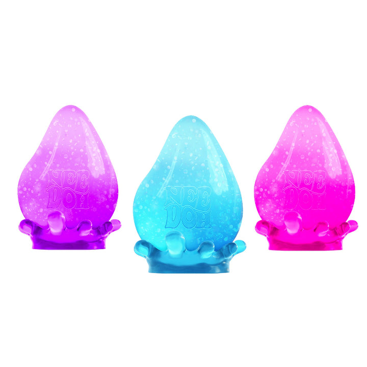 Needoh dream drop in drei kleuren, paars, roze en blauwe dream drop