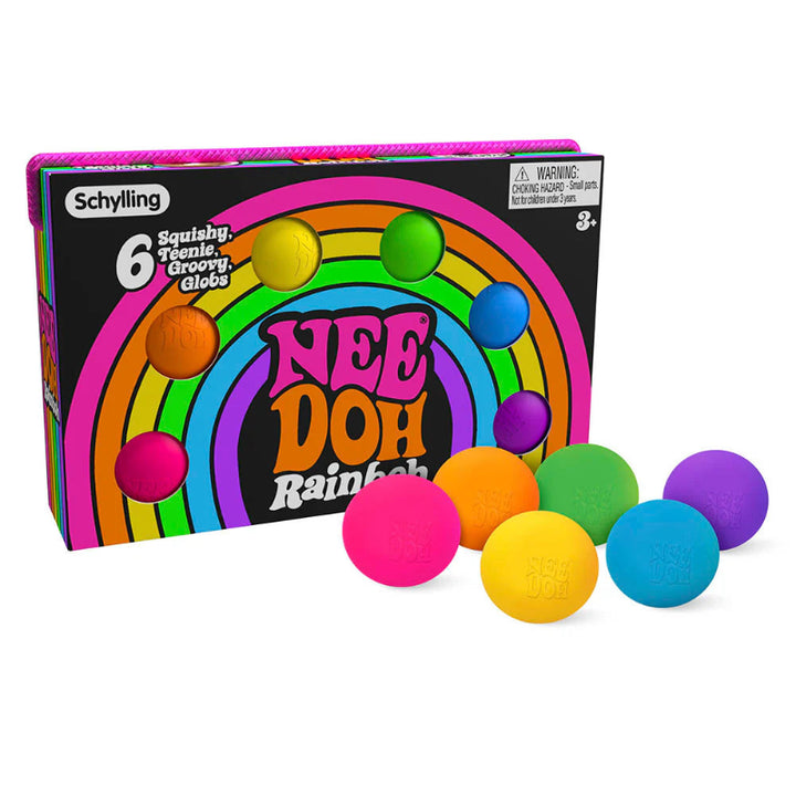 regenboog needoh verpakking 6 teenie groovy globs in regenbogen kleuren