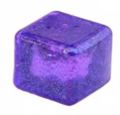 Slow rise glitter cube