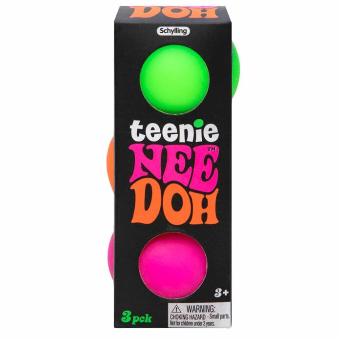 set van 3 teenie needoh ballen, fidget ballen antistressballen voor adhd en autissme