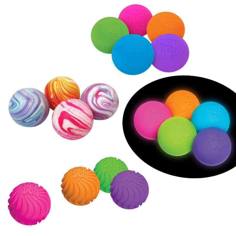 Teenie Singles Needoh , overzicht van alle kleur opties van de teenies vanneedoh, groovy, glow, ribbles en marmor
