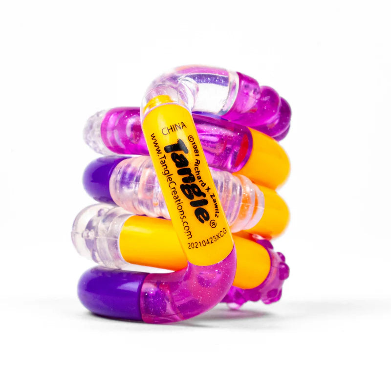tangle structuur oranje, paars, voel fidget