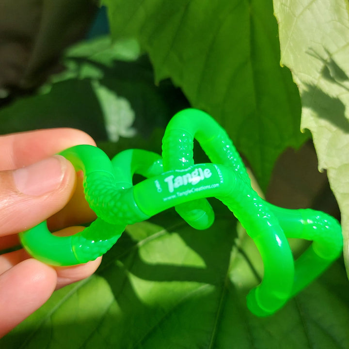 glow in the dark tangle structuur groen voor groen blad, fidget toys, friemel speelgoed