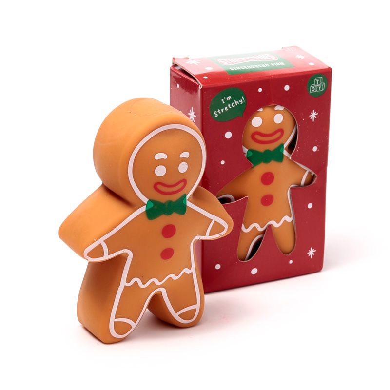stretchy met zand gevulde pepernoten mannetjes, gingerbread pop, fidget