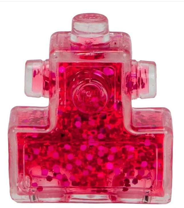jelly blox, kneed fidget, vulling rode jelly met roze glitter, toys42hands