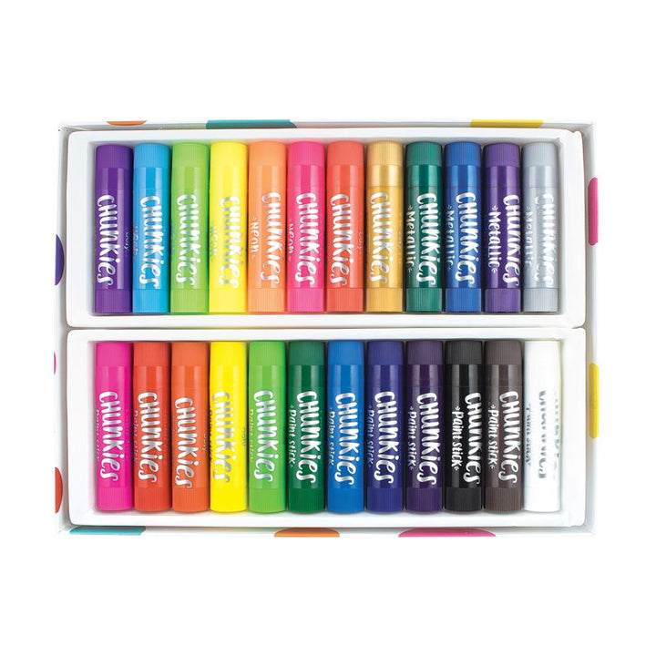 chunkies, paint stick van ooly, verpakking met 24 stuks open