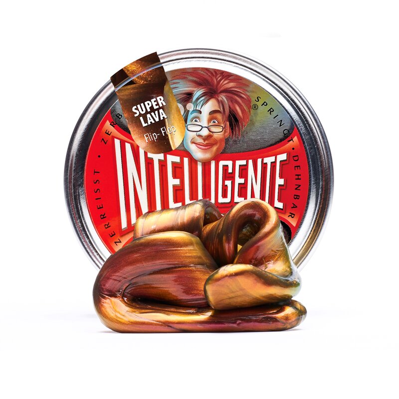 medium blik intelligente knete, kleur super lava flip-flop, fidget klei