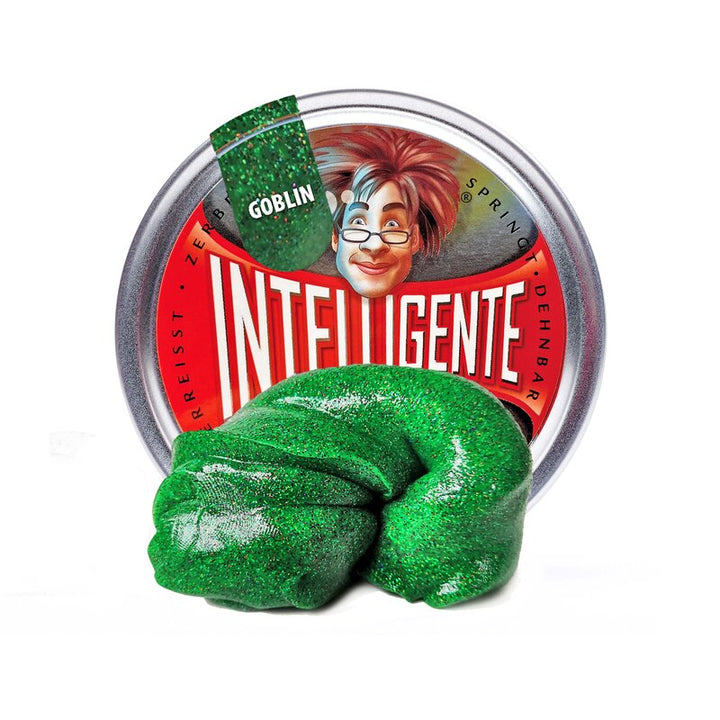 intelligente knete, putty klei, fidget klei, medium blik goblin groen