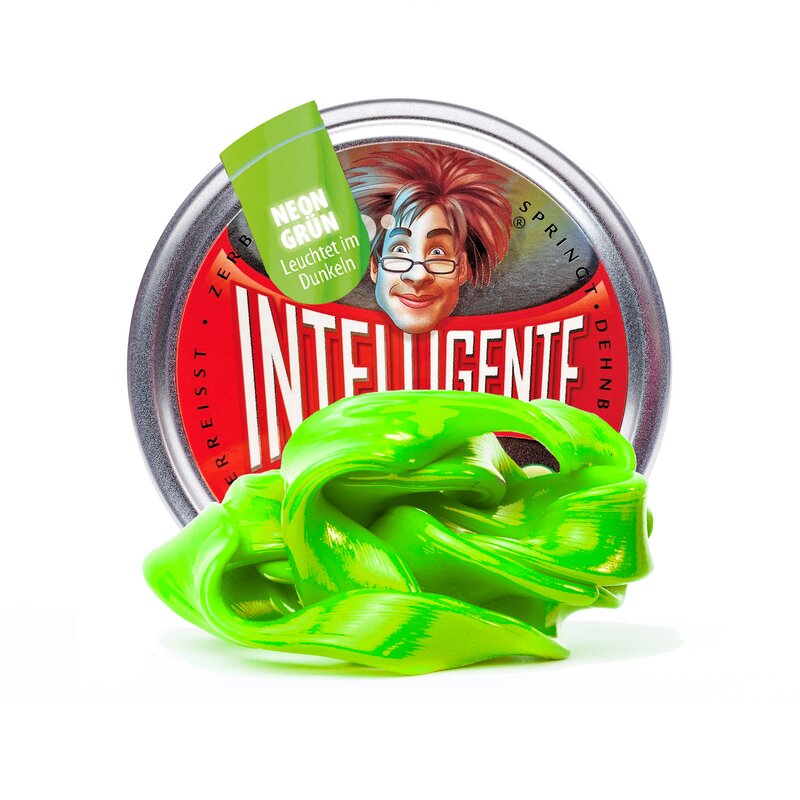 Intelligente knete, blikje slimme klei in neon groen, glow in the dark klei, fidget klei,  motoriekspeelgoed