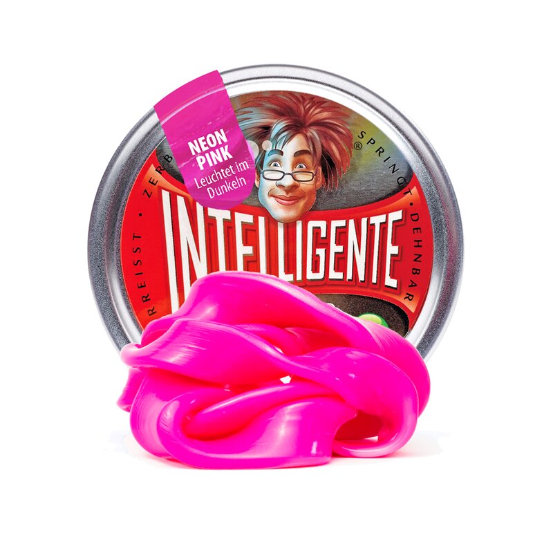 Intelligente knete neon pink, leuchtet im dunkelen, glow in the dark putty klei, motoriek materiaal