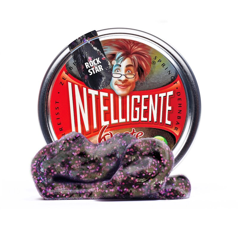 rock star zwart klein met glitter, intelligente knete