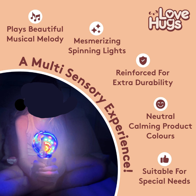love hugs mulit sensory experience, licht toverstaf special needs