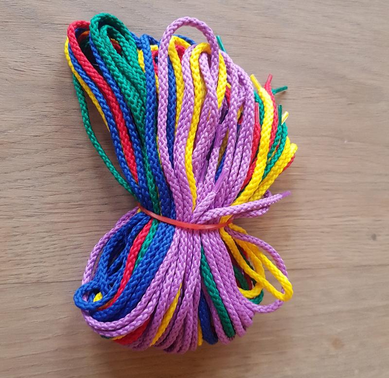JToys Veters 20 stuks, setje gekleurde knutsel en motoriek veters