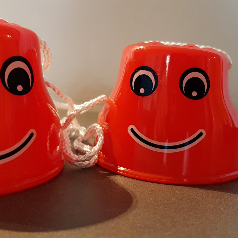 JToys Loopklosjes, kleine rode loopklossen, laufdollies mit smiley