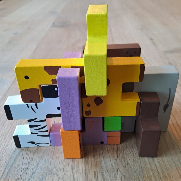 bigjigs Dieren Lock-A-Block tetris puzzel