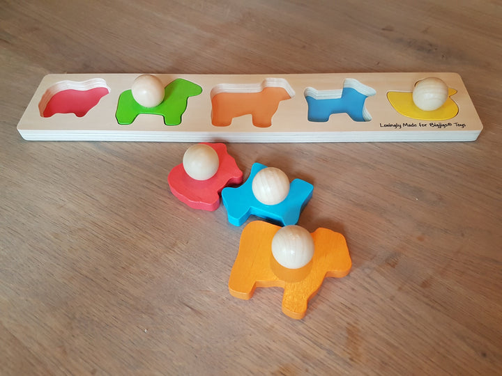 bigjigs Reuze knoppen dierenplank