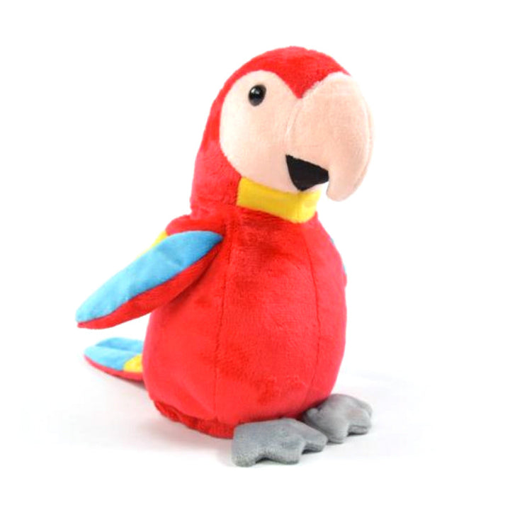 Toys42Hands Knuffel recorder rode papegaai