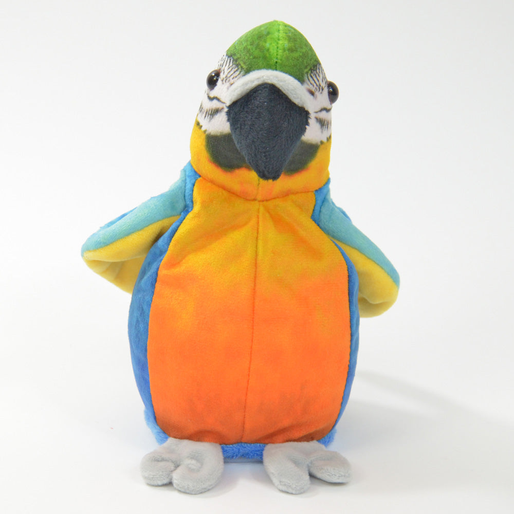 Toys42Hands Knuffel recorder papegaai oranje