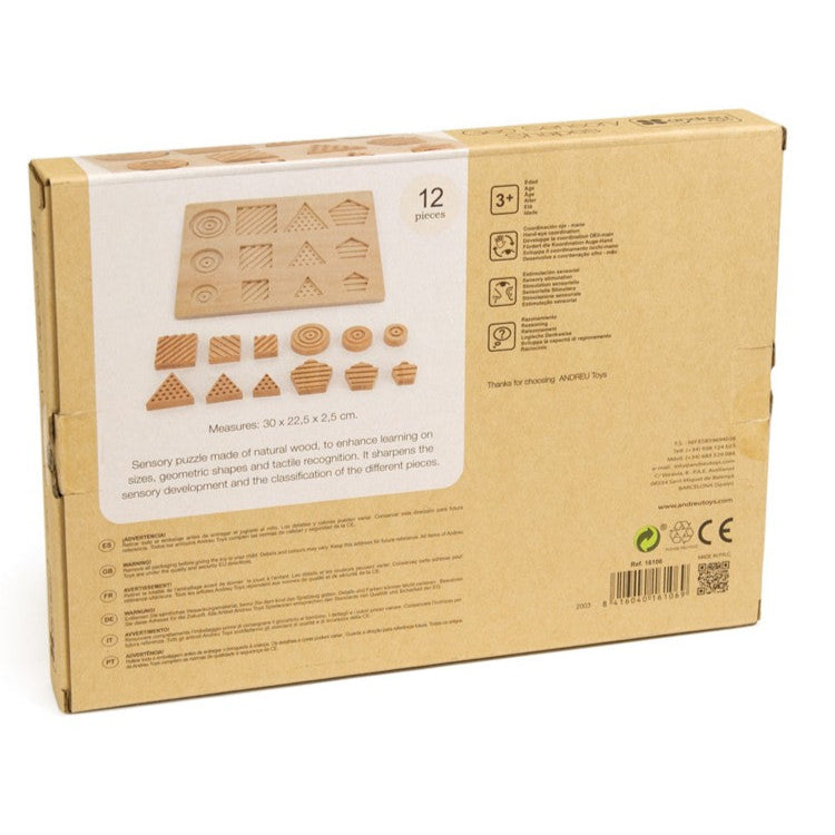andreu toys Relief geo vormen puzzel