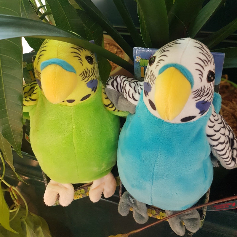 Toys42Hands Knuffel recorder blauwe grasparkiet