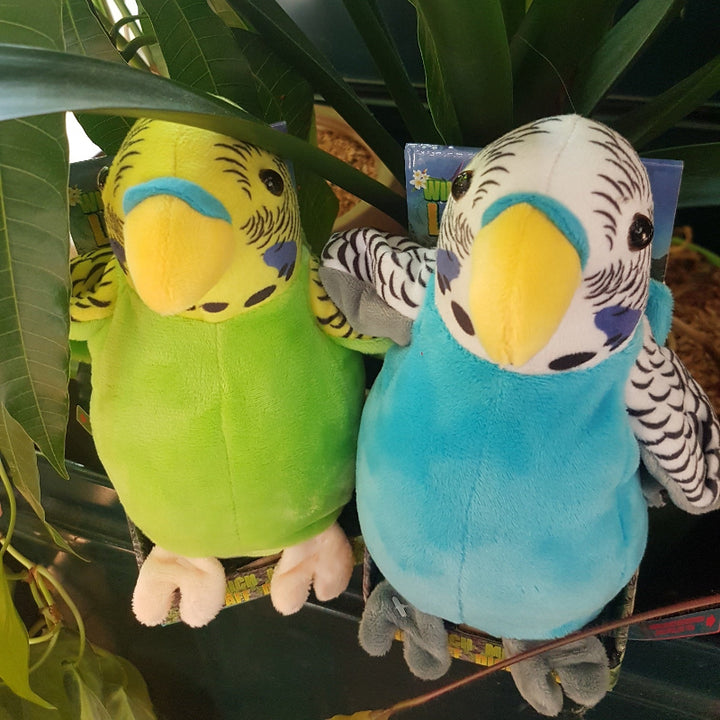 Toys42Hands Knuffel recorder blauwe grasparkiet