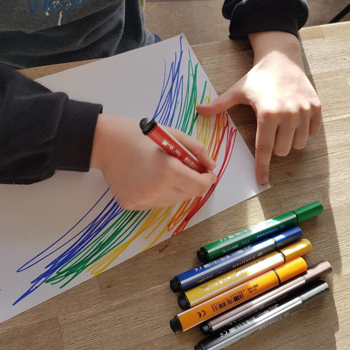 Stabilo Driehoek viltstiften, meeverend