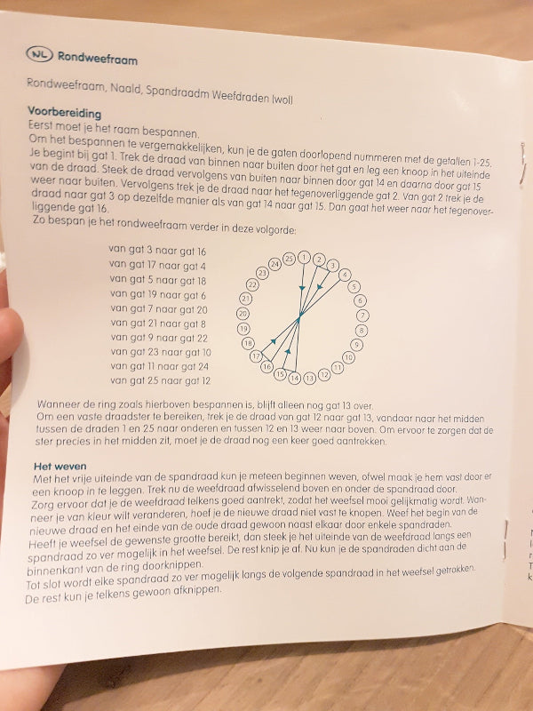 goki Weefraam rond, handleiding