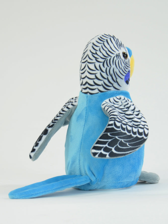 Toys42Hands Knuffel recorder blauwe grasparkiet