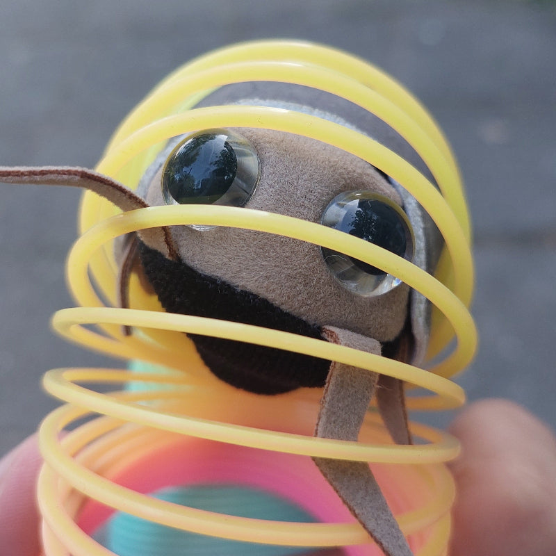 kleine knuffeldier kever in Traploper regenboog, fidget speelgoed