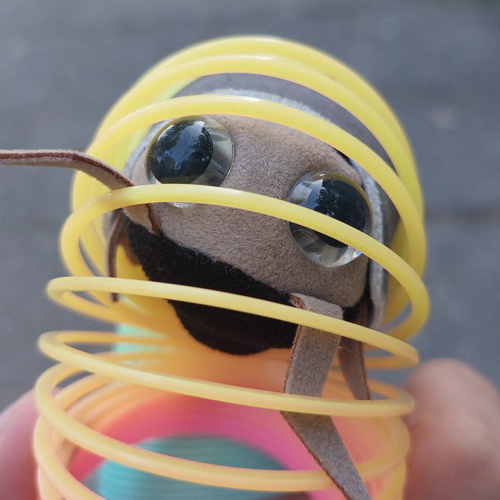 kleine knuffeldier kever in Traploper regenboog, fidget speelgoed