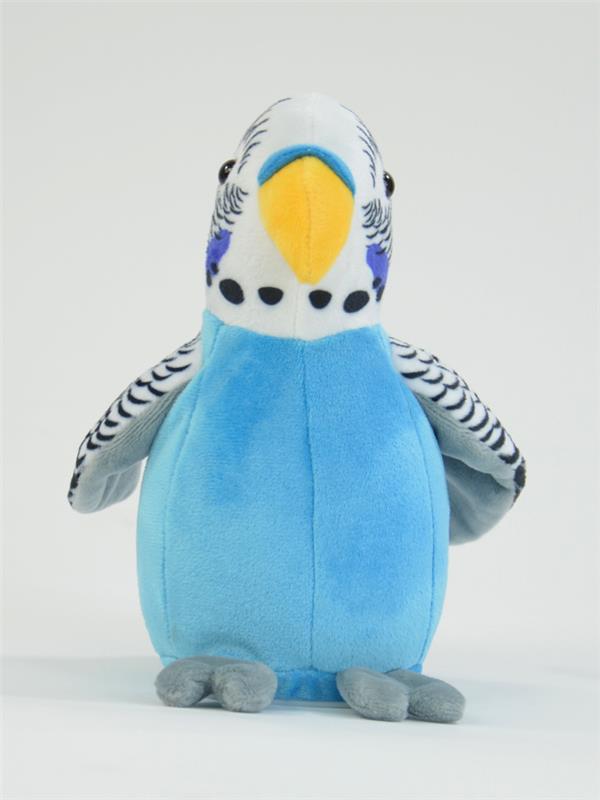 Toys42Hands Knuffel recorder blauwe grasparkiet