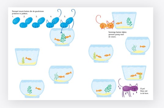 Toys42Hands Stempelen met je vingers - Katten en honden