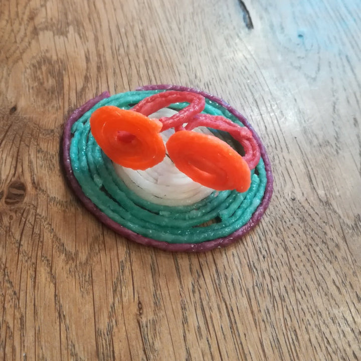 Wikki Stix Proefsetje fun 8 stuks, rode ringen met oranje, fijne motoriek
