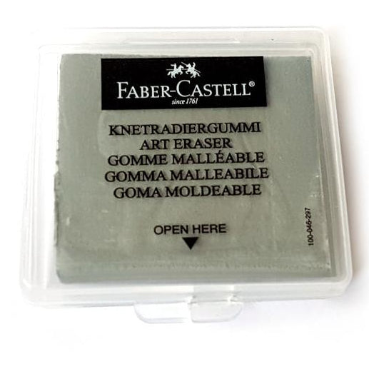 Faber-Castell kneedgum zilver grijs als flexibel art eraser en fidget speelgoed voor rustgevende handactiviteit en detailcorrecties