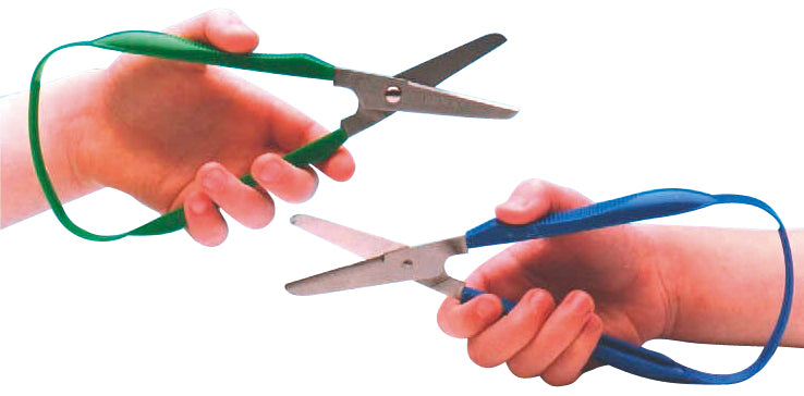 Peta Zelfopenende easy grip, rechts en linkshandige scharen voor wenig kracht en knip beginners