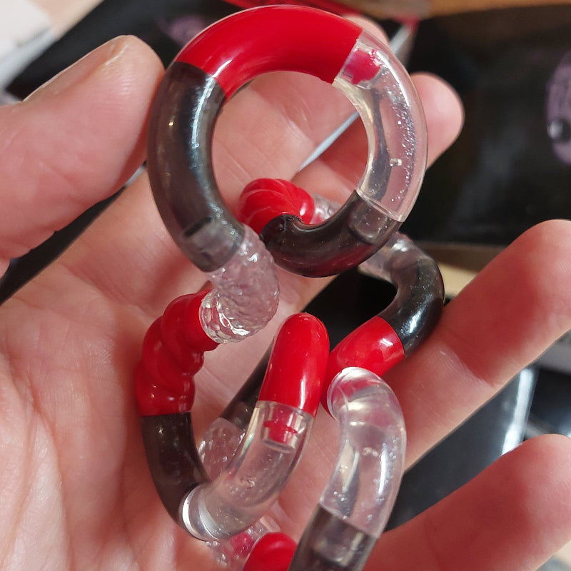Tangle Tangle structuur rood-zwart in hand