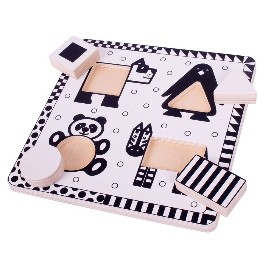 bigjigs Zwart-wit puzzel panda